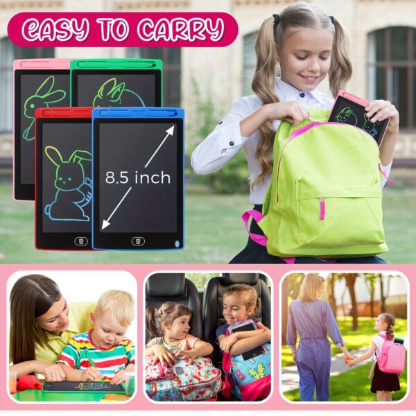20-Pack LCD Writing Tablets for Kids – 8.5-Inch Reusable Doodle & Drawing Pads – Erasable Electronic Writing Boards in Blue, Red, Green & Pink – Educational Toy for Boys & Girls Ages 3-8 - Image 6