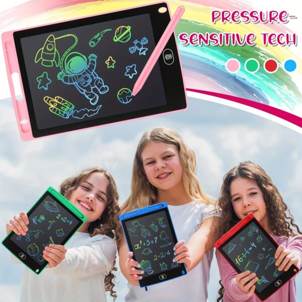 20-Pack LCD Writing Tablets for Kids – 8.5-Inch Reusable Doodle & Drawing Pads – Erasable Electronic Writing Boards in Blue, Red, Green & Pink – Educational Toy for Boys & Girls Ages 3-8 - Image 3