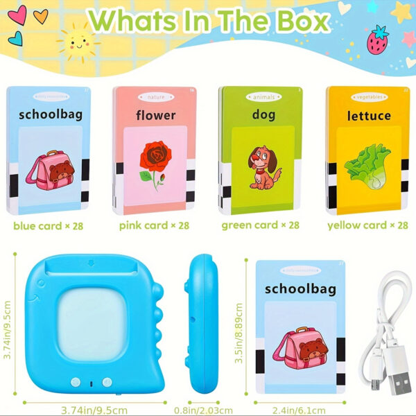 Talking Flash Cards for Toddlers Ages 3-6 – 224 Sight Words Educational Speech Toy – Pocket-Sized Learning Toy for Preschool & Kindergarten – Montessori-Inspired Gift for Boys & Girls - Image 12